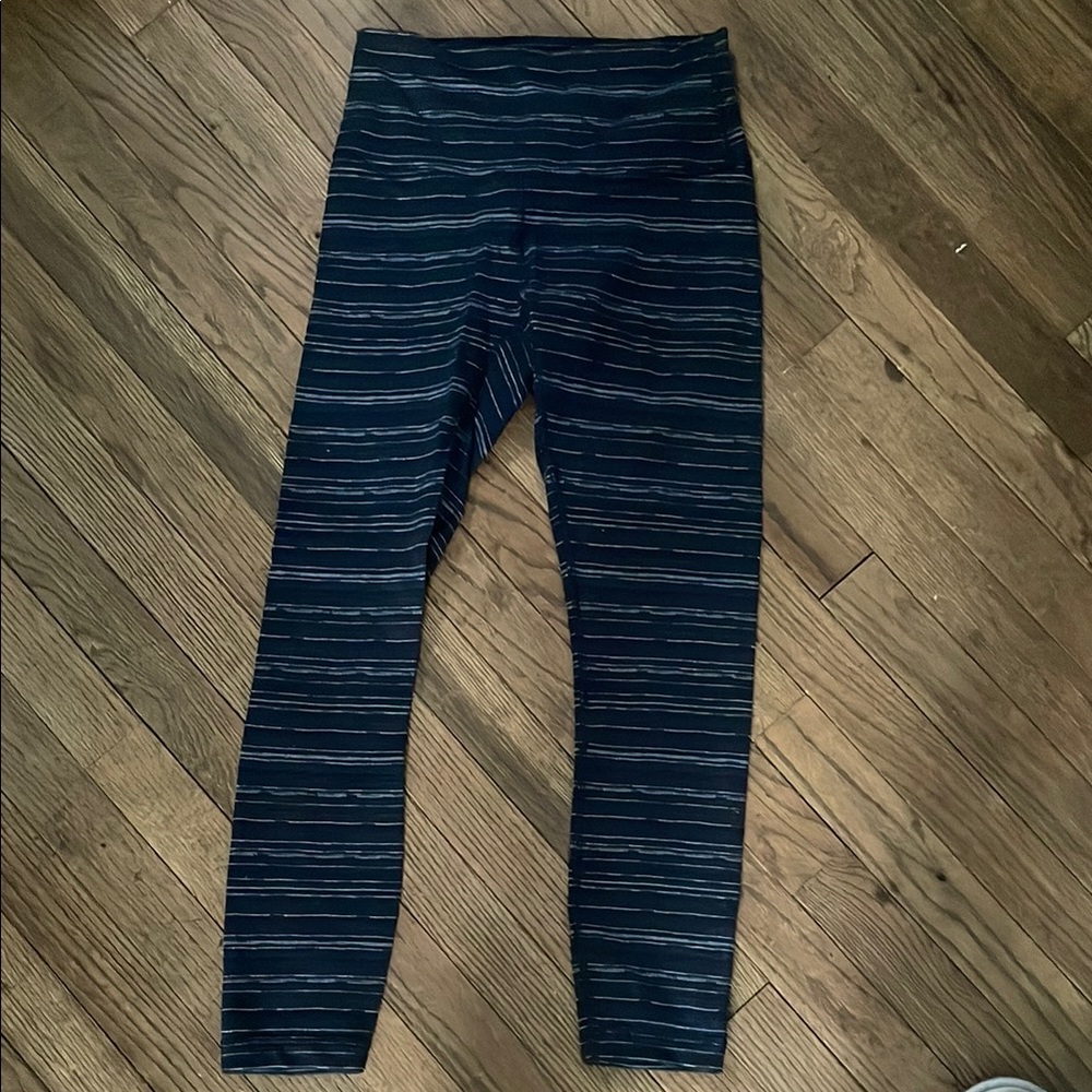 Lululemon Striped Black Leggings